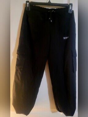 Justice Sport Black Cargo Jogger Pants for Girls